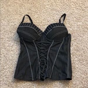 Dark gray corset